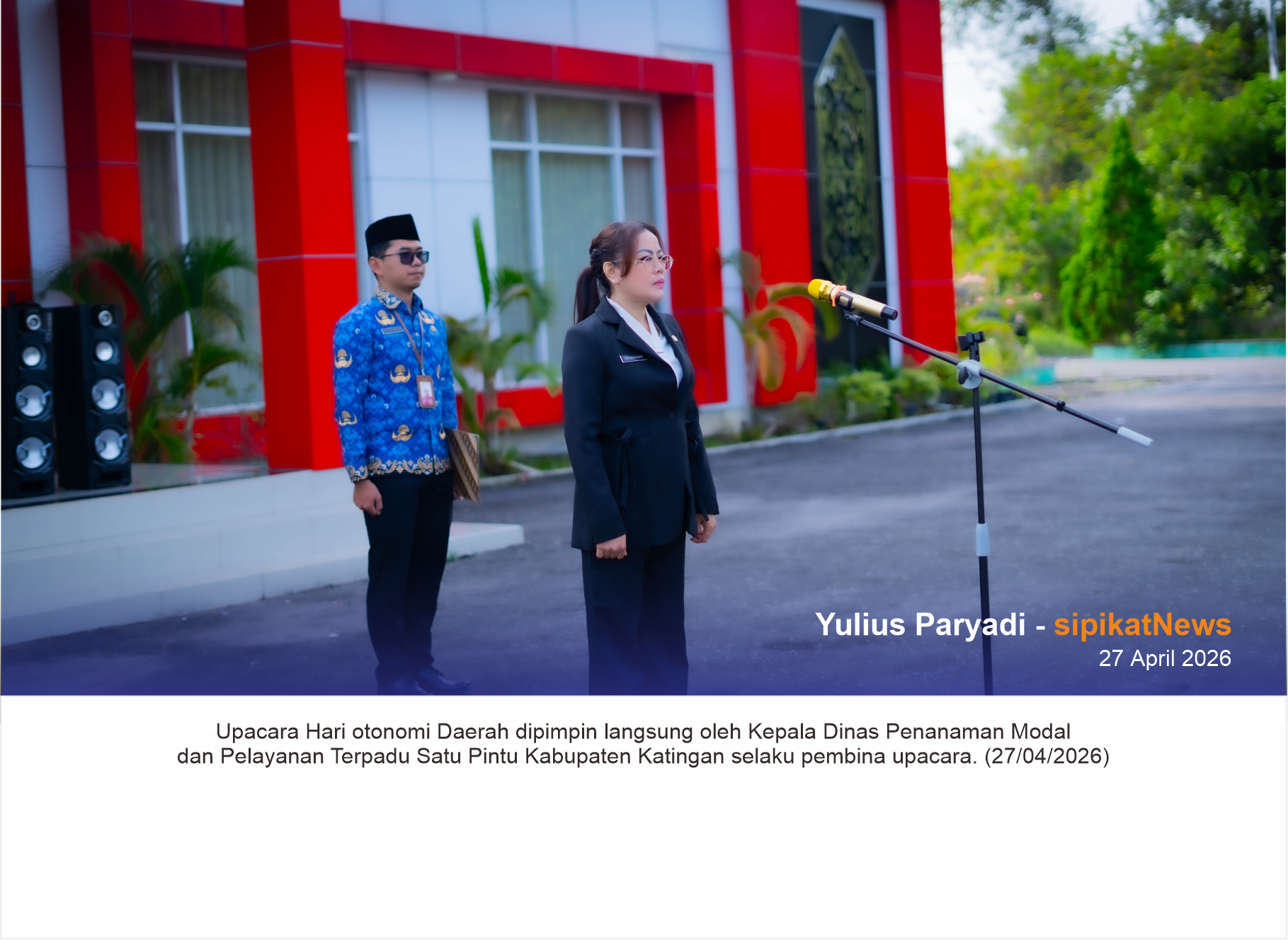 UPACARA PERINGATAN HARI OTONOMI DAERAH TAHUN 2026 DI DPMPTSP KABUPATEN KATINGAN BERLANGSUNG KHIDMAT