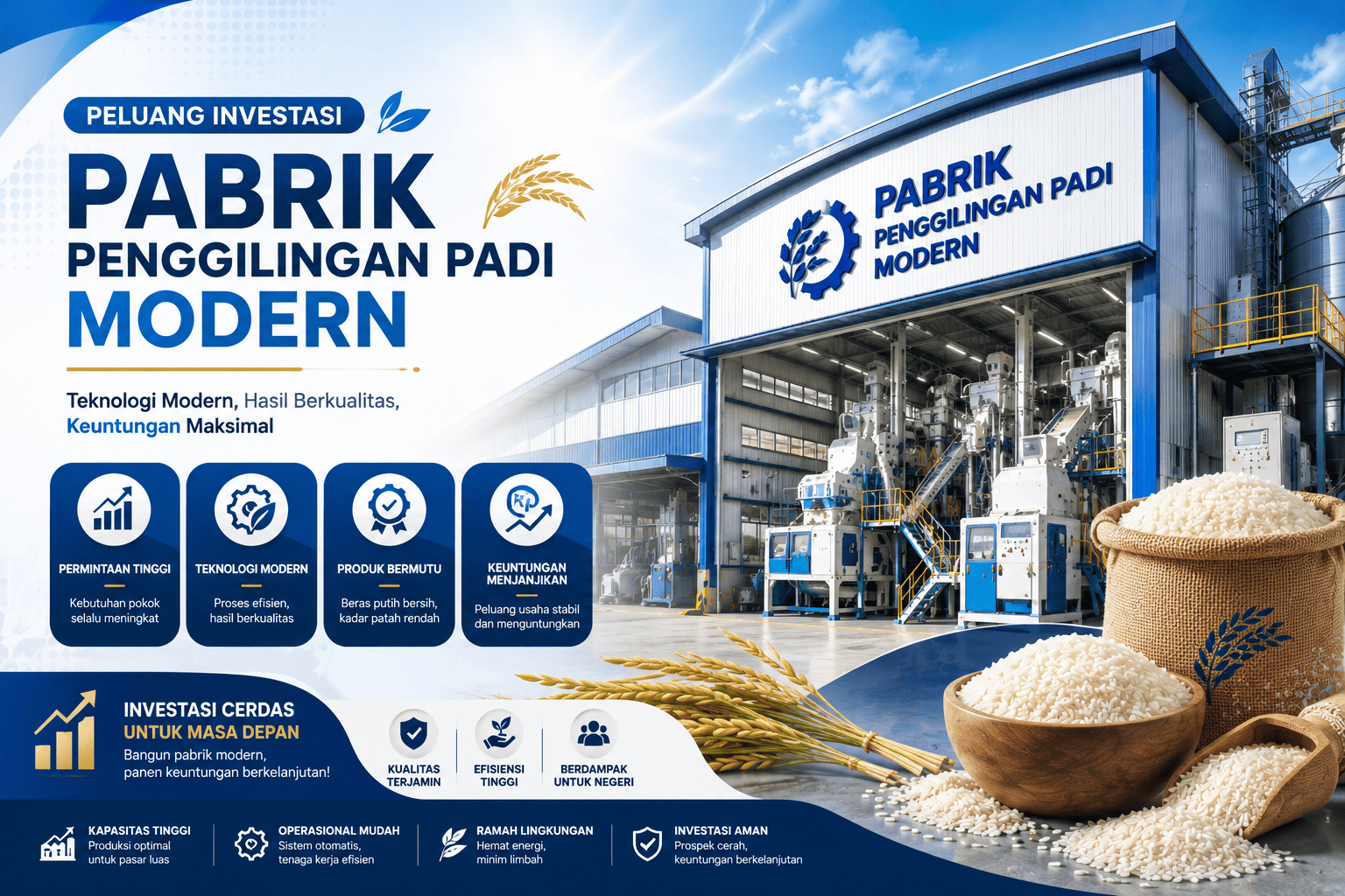 PABRIK PENGGILINGAN PADI MODERN
